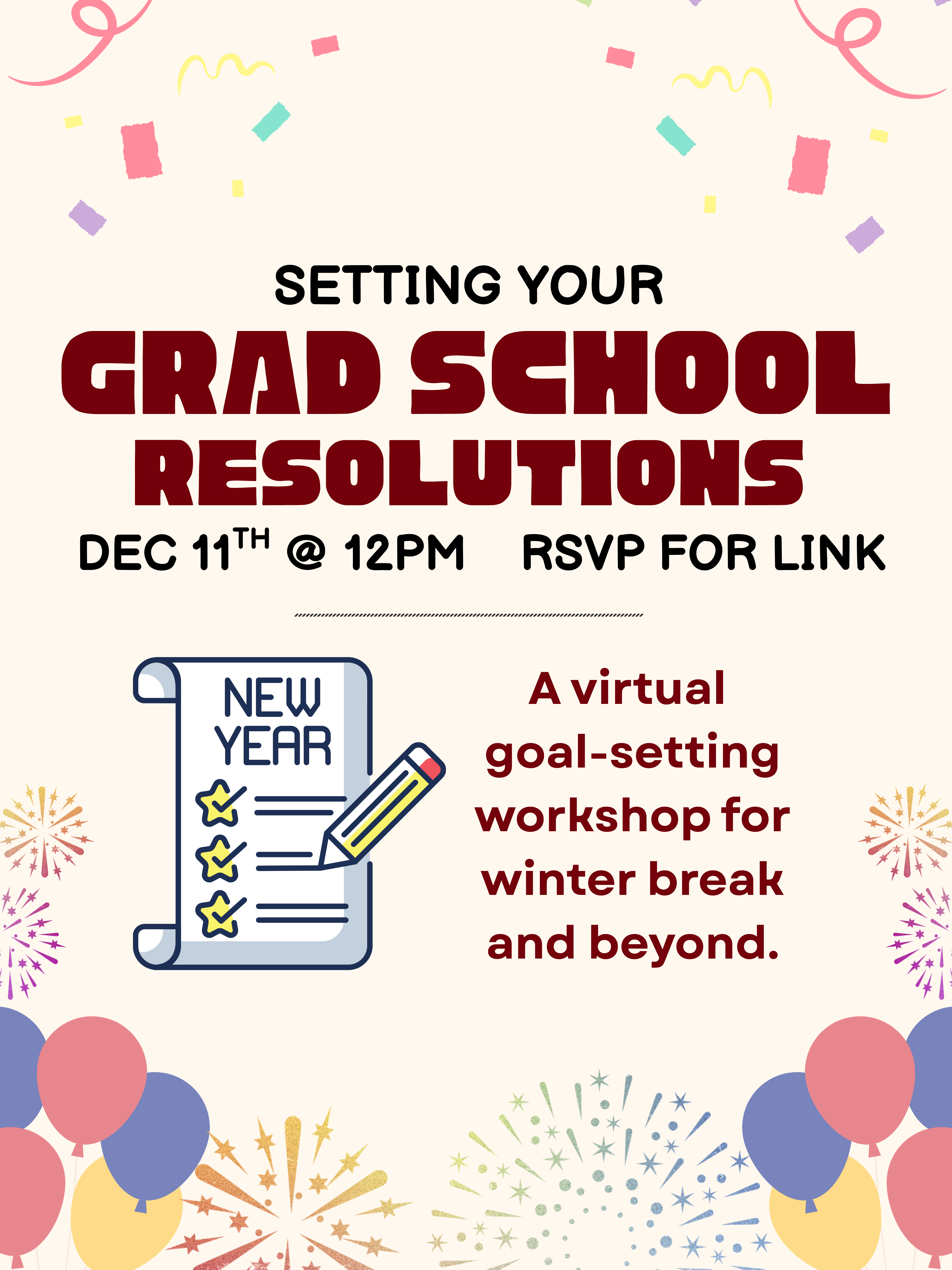 grad school workshop flyer