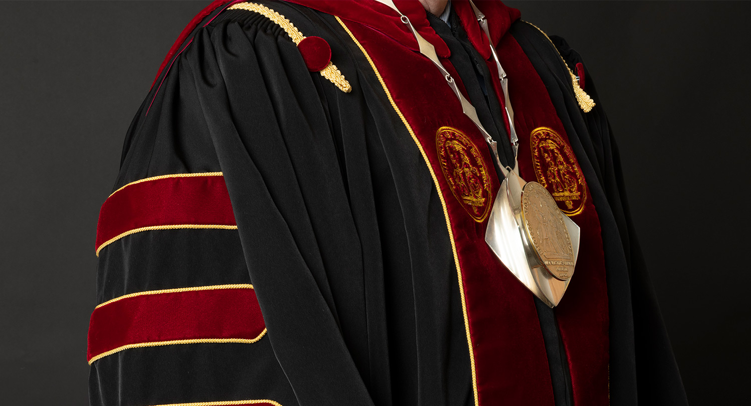 The presidential regalia featuring the presidential medallion.  