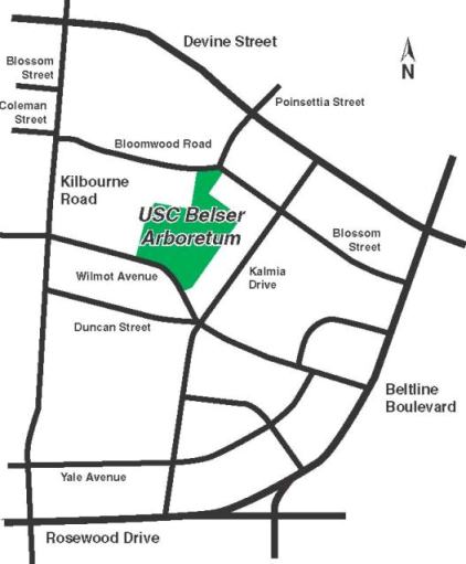 Map to Arboretum