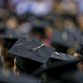 Commencement ceremony at the Coloniial Life Arena