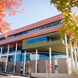 Exterior image of USC's Darla Moore School of Business in Columbia, S.C.