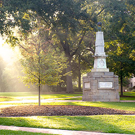 The university's historic Horseshoe and Maxcy Monument