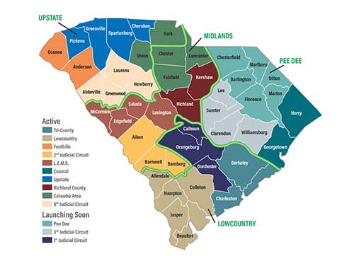 SC Regional Taskforce map