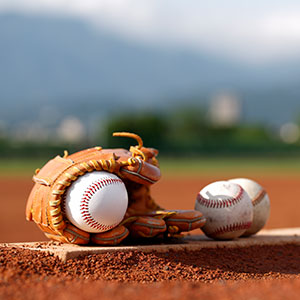 Baseballs and a glove