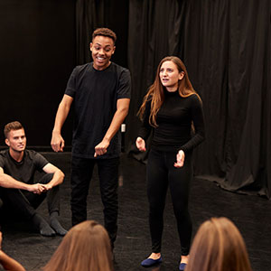 people on a stage